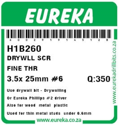 H1B260 - Drywall Screw -H1B260_label_T